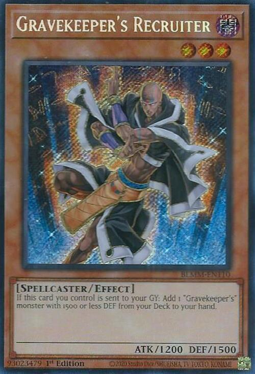 Gravekeeper's Recruiter BLMM-EN110 card from Battles of Legend: Monster Mayhem