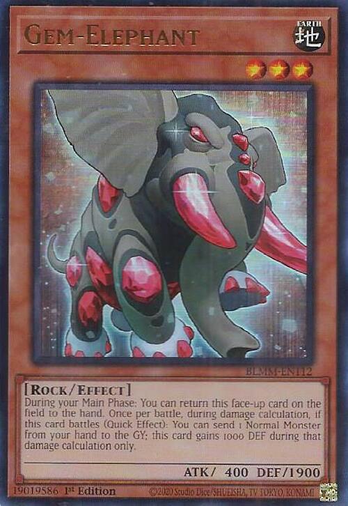 Gem-Elephant BLMM-EN112 card from Battles of Legend: Monster Mayhem