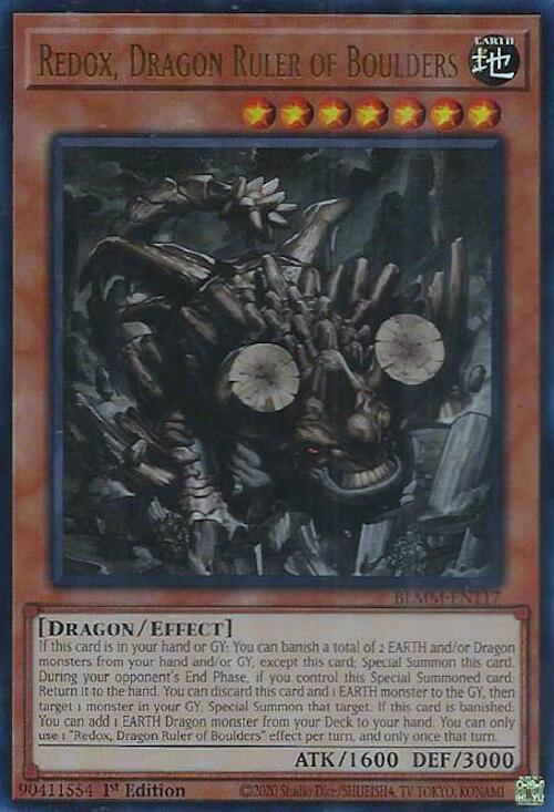 Redox, Dragon Ruler of Boulders BLMM-EN117 card from Battles of Legend: Monster Mayhem