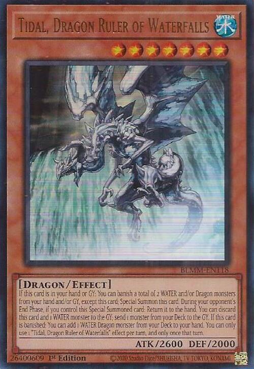 Tidal, Dragon Ruler of Waterfalls BLMM-EN118 card from Battles of Legend: Monster Mayhem