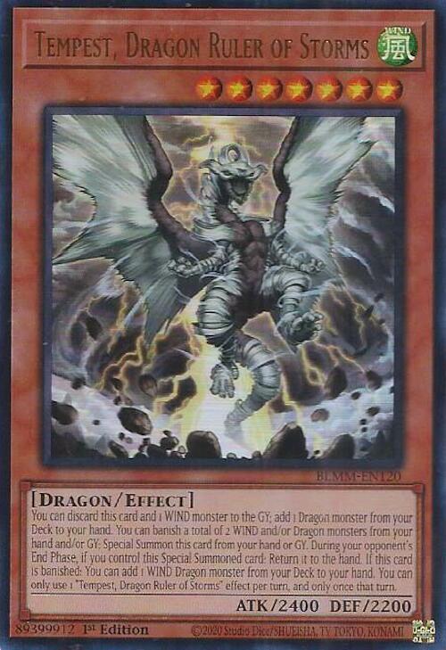 Tempest, Dragon Ruler of Storms BLMM-EN120 card from Battles of Legend: Monster Mayhem