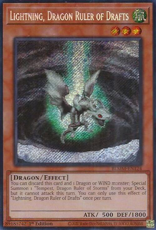 Lightning, Dragon Ruler of Drafts BLMM-EN124 card from Battles of Legend: Monster Mayhem