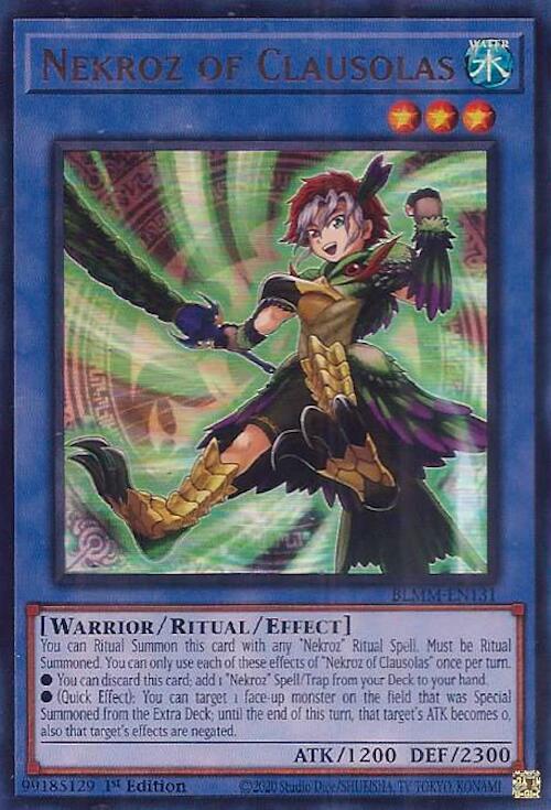 Nekroz of Clausolas BLMM-EN131 card from Battles of Legend: Monster Mayhem