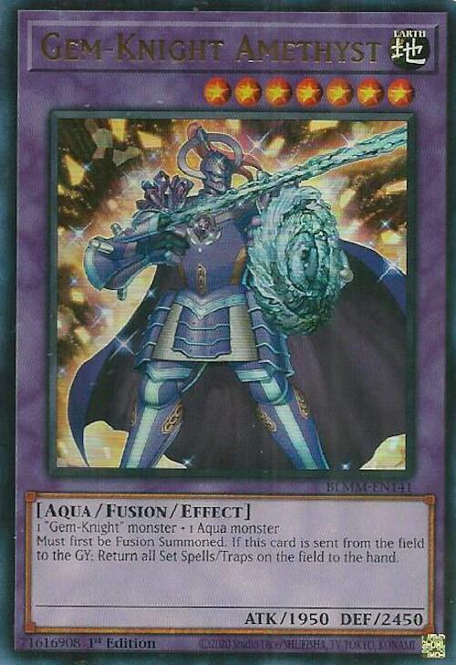 Gem-Knight Amethyst BLMM-EN141 card from Battles of Legend: Monster Mayhem