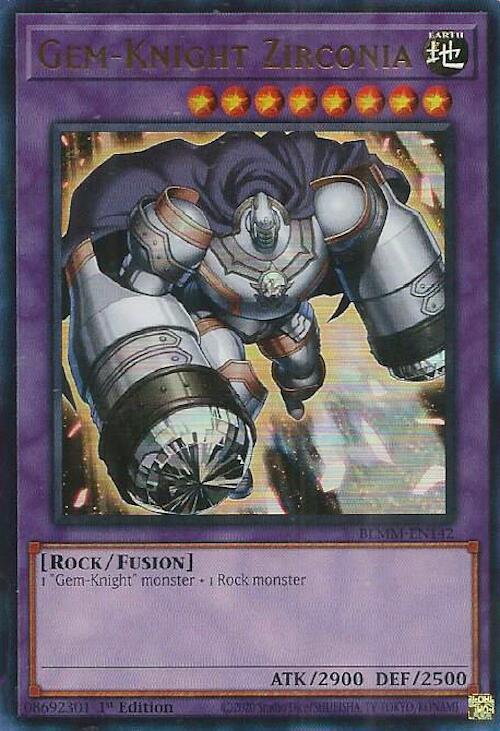 Gem-Knight Zirconia BLMM-EN142 card from Battles of Legend: Monster Mayhem