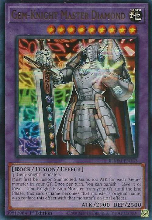 Gem-Knight Master Diamond BLMM-EN143 card from Battles of Legend: Monster Mayhem