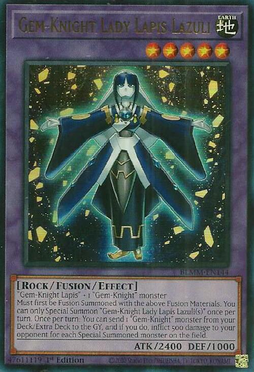 Gem-Knight Lady Lapis Lazuli BLMM-EN144 card from Battles of Legend: Monster Mayhem