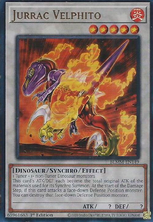 Jurrac Velphito BLMM-EN149 card from Battles of Legend: Monster Mayhem