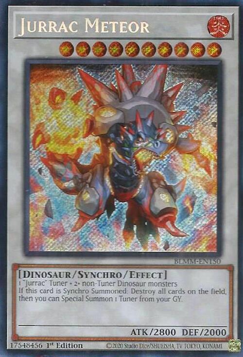 Jurrac Meteor BLMM-EN150 card from Battles of Legend: Monster Mayhem