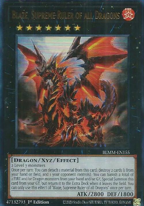 Blaze, Supreme Ruler of all Dragons BLMM-EN155 card from Battles of Legend: Monster Mayhem