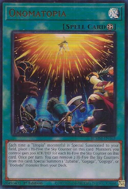 Onomatopia BLMM-EN163 card from Battles of Legend: Monster Mayhem