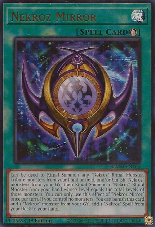 Nekroz Mirror BLMM-EN165 card from Battles of Legend: Monster Mayhem