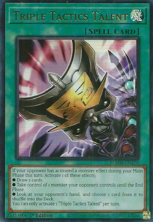 Triple Tactics Talent BLMM-EN170 card from Battles of Legend: Monster Mayhem