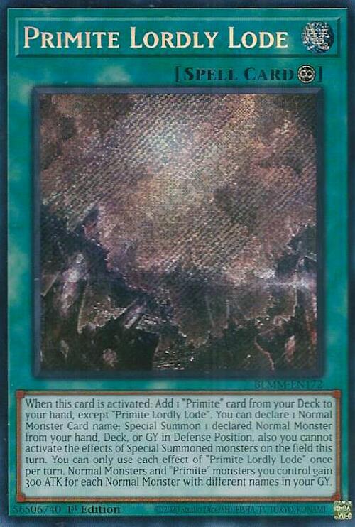 Primite Lordly Lode BLMM-EN172 card from Battles of Legend: Monster Mayhem