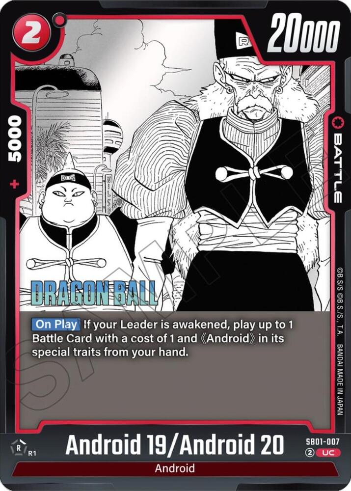 Android 19/Android 20 SB01-007 card from Manga Booster 01