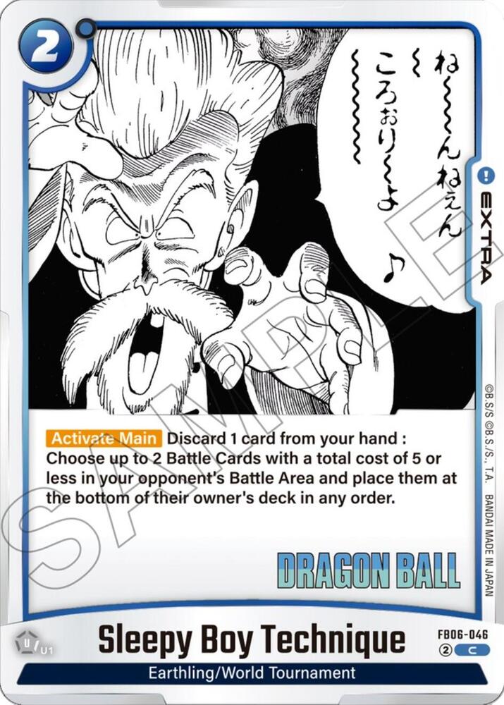 Sleepy Boy Technique FB06-046 card from Manga Booster 01