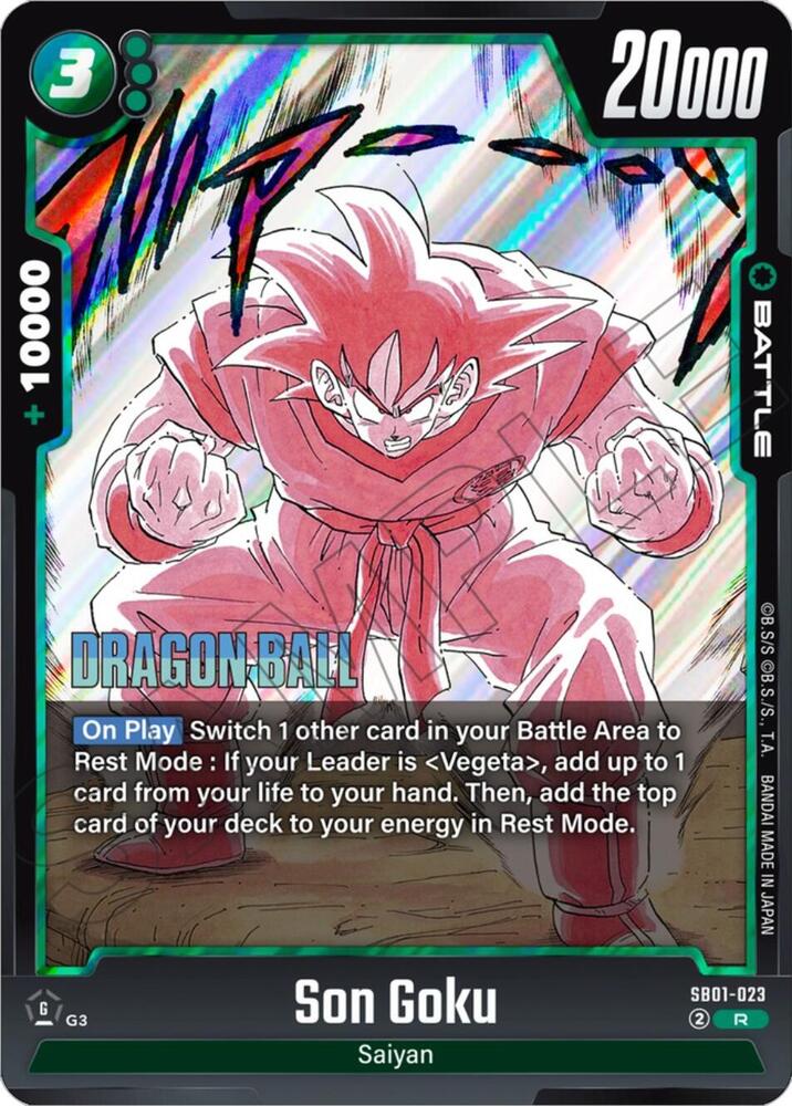 Son Goku SB01-023 card from Manga Booster 01