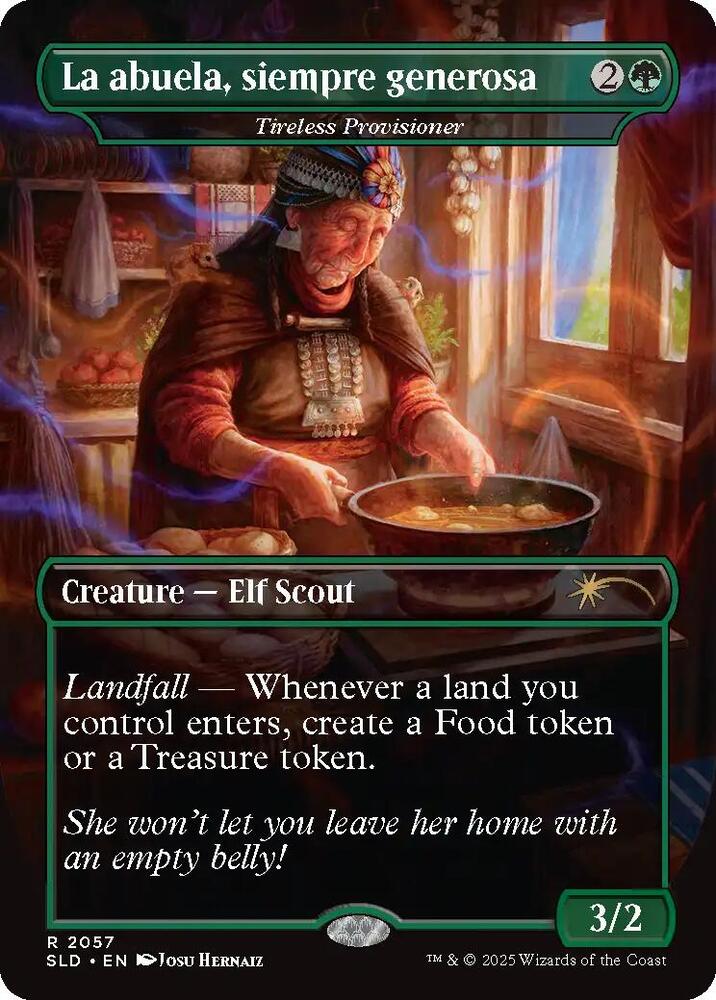 La abuela, siempre generosa - Tireless Provisioner 2057 card from Secret Lair Drop Series
