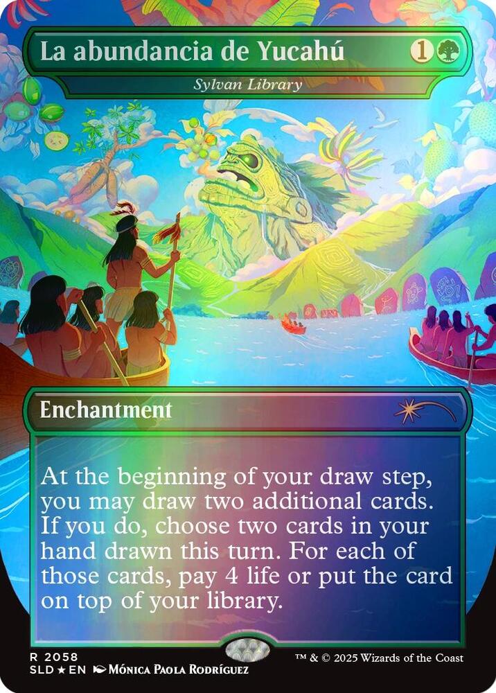 La abundancia de Yucahú - Sylvan Library (Rainbow Foil) 2058 card from Secret Lair Drop Series