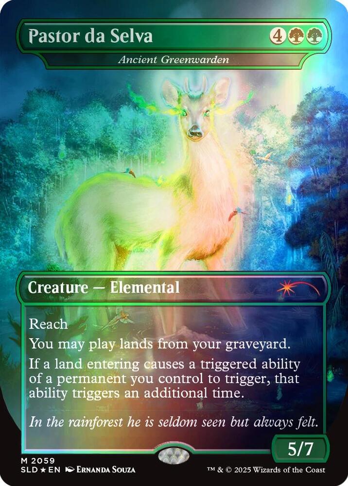 Pastor da Selva - Ancient Greenwarden (Rainbow Foil) 2059 card from Secret Lair Drop Series