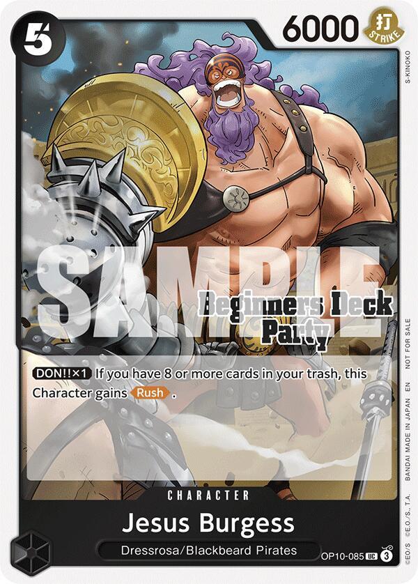 Jesus Burgess (Beginners Deck Party [ST-23] - [ST-28] Participation Pack) OP10-085 card from One Piece Promotion Cards