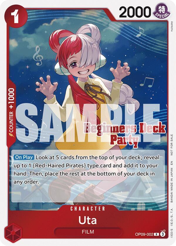 Uta (Beginners Deck Party [ST-23] - [ST-28] Participation Pack) OP09-002 card from One Piece Promotion Cards