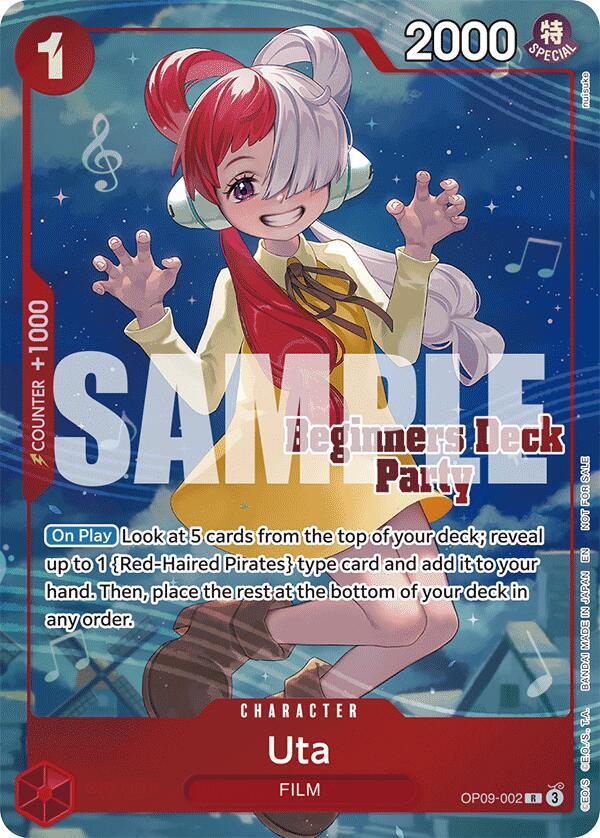 Uta (Beginners Deck Party [ST-23] - [ST-28] Winner Pack) OP09-002 card from One Piece Promotion Cards