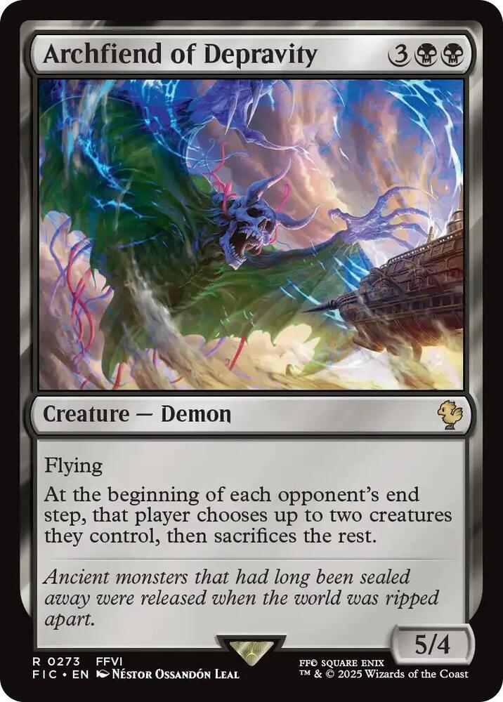 Archfiend of Depravity (Surge Foil) 273 card from Commander: FINAL FANTASY