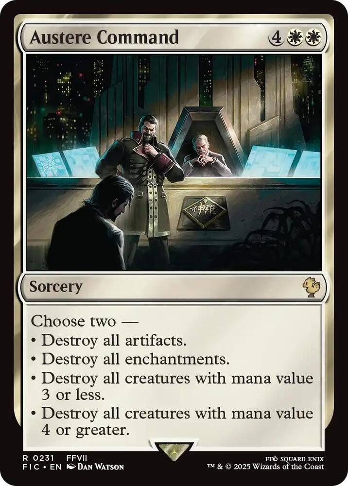 Austere Command (Surge Foil) 231 card from Commander: FINAL FANTASY