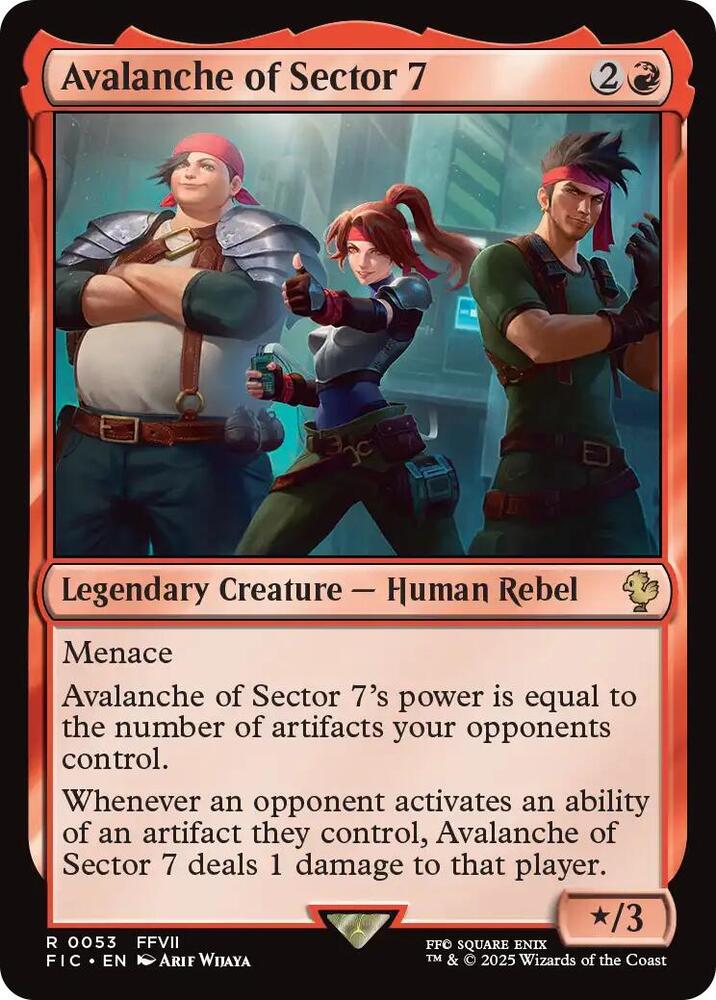 Avalanche of Sector 7 (Surge Foil) 53 card from Commander: FINAL FANTASY