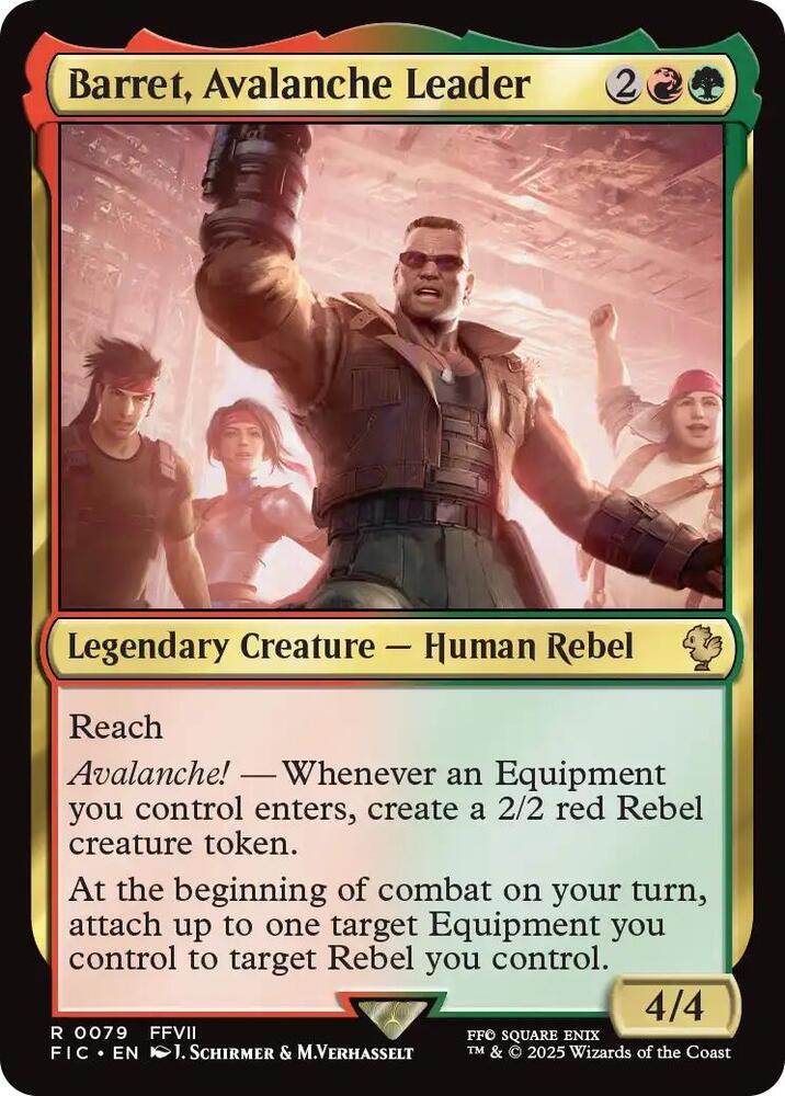 Barret, Avalanche Leader (Surge Foil) 79 card from Commander: FINAL FANTASY