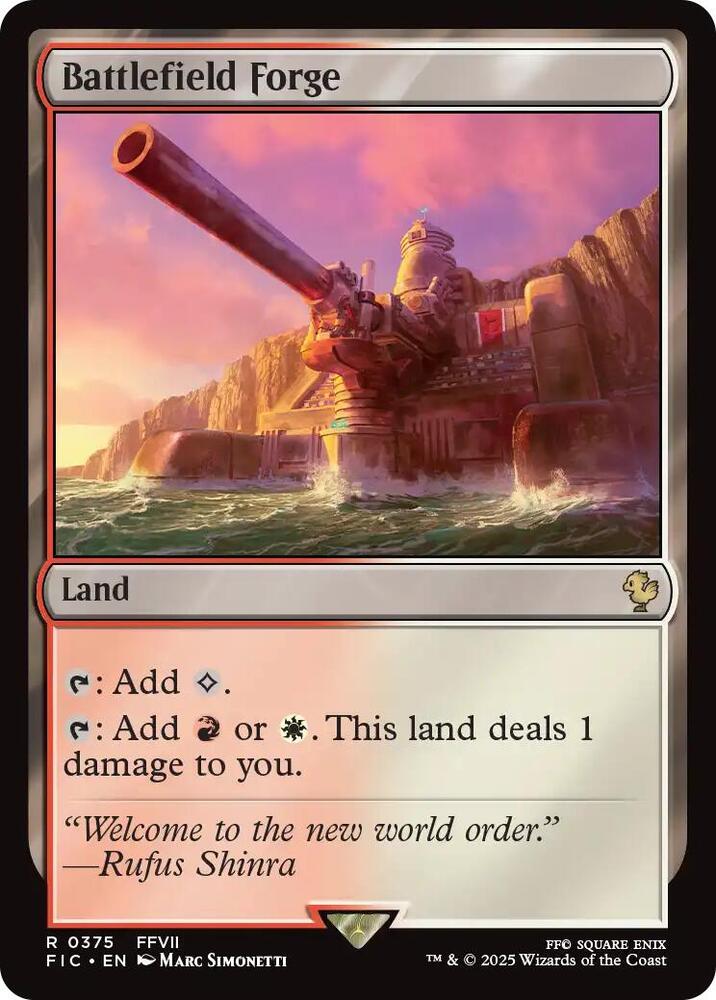 Battlefield Forge (Surge Foil) 375 card from Commander: FINAL FANTASY