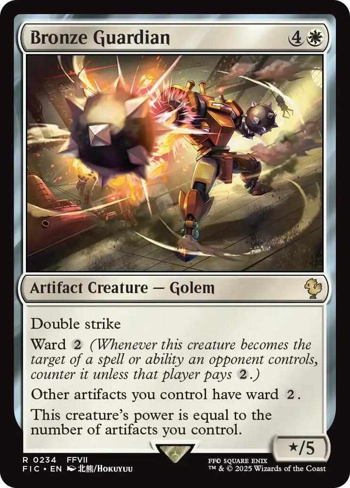 Bronze Guardian (Surge Foil) 234 card from Commander: FINAL FANTASY