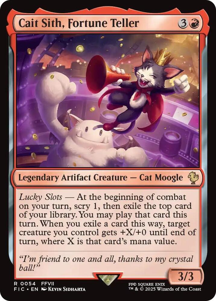 Cait Sith, Fortune Teller (Surge Foil) 54 card from Commander: FINAL FANTASY