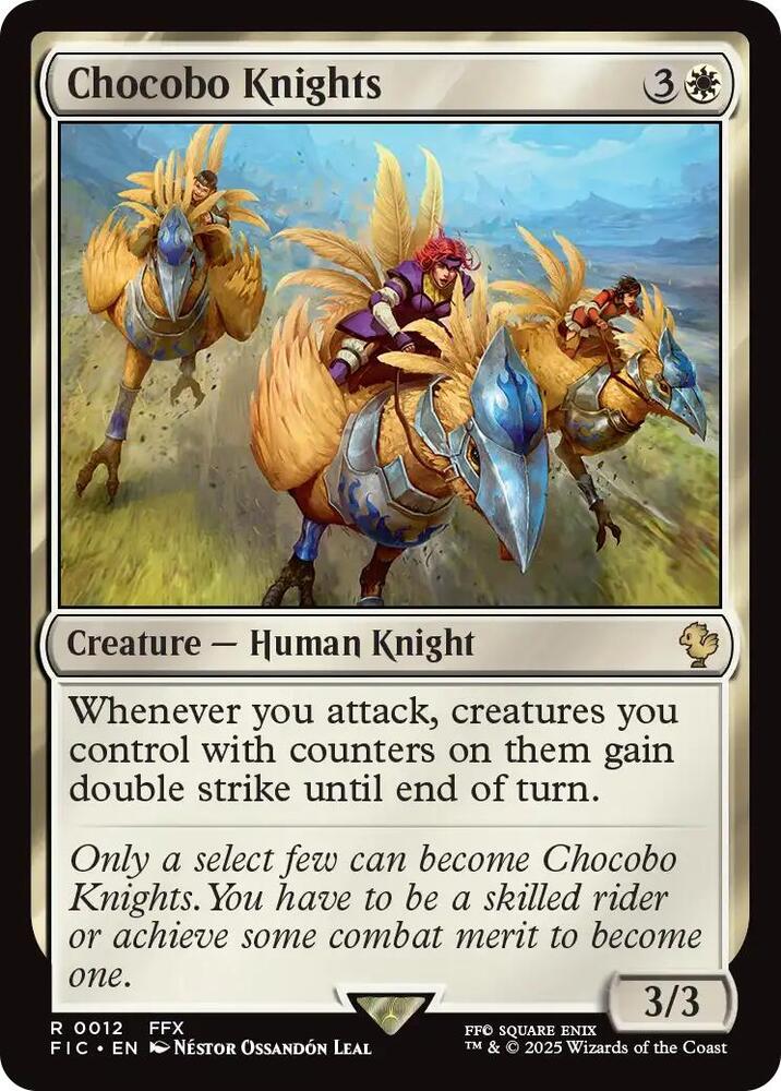 Chocobo Knights (Surge Foil) 12 card from Commander: FINAL FANTASY