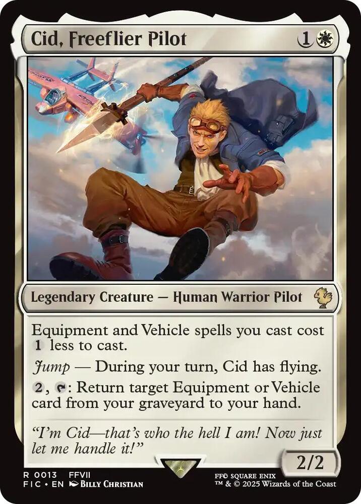 Cid, Freeflier Pilot (Surge Foil) 13 card from Commander: FINAL FANTASY