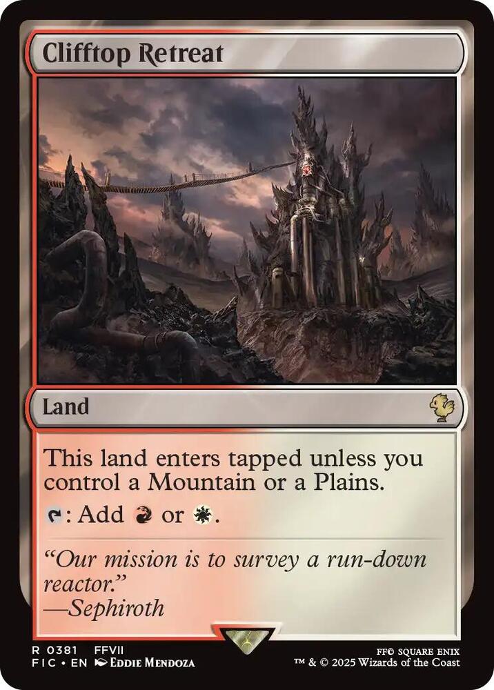 Clifftop Retreat (Surge Foil) 381 card from Commander: FINAL FANTASY