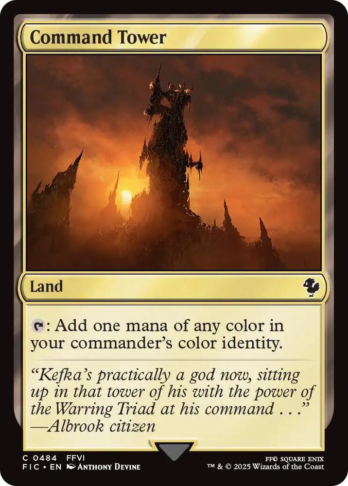 Command Tower (Surge Foil) 484 card from Commander: FINAL FANTASY
