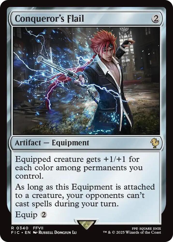 Conqueror's Flail (Surge Foil) 340 card from Commander: FINAL FANTASY