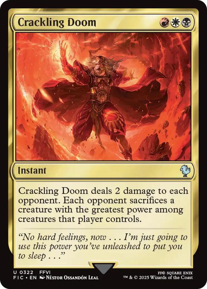Crackling Doom (Surge Foil) 322 card from Commander: FINAL FANTASY