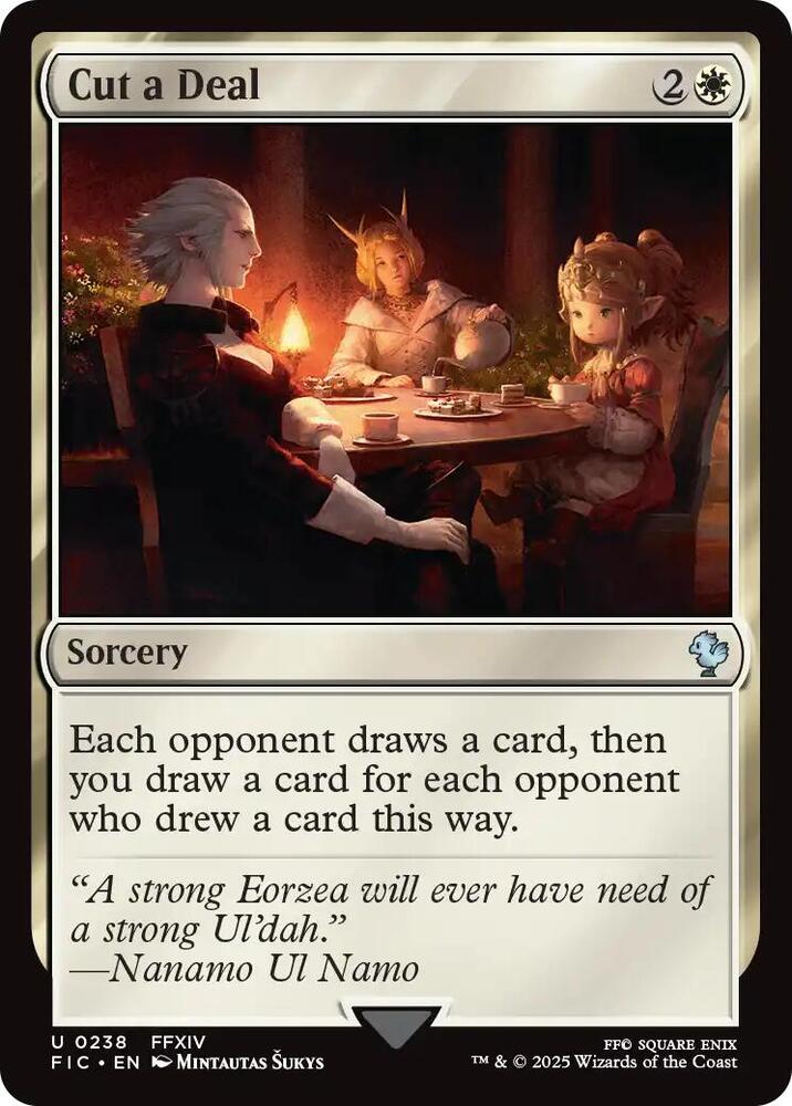 Cut a Deal (Surge Foil) 238 card from Commander: FINAL FANTASY