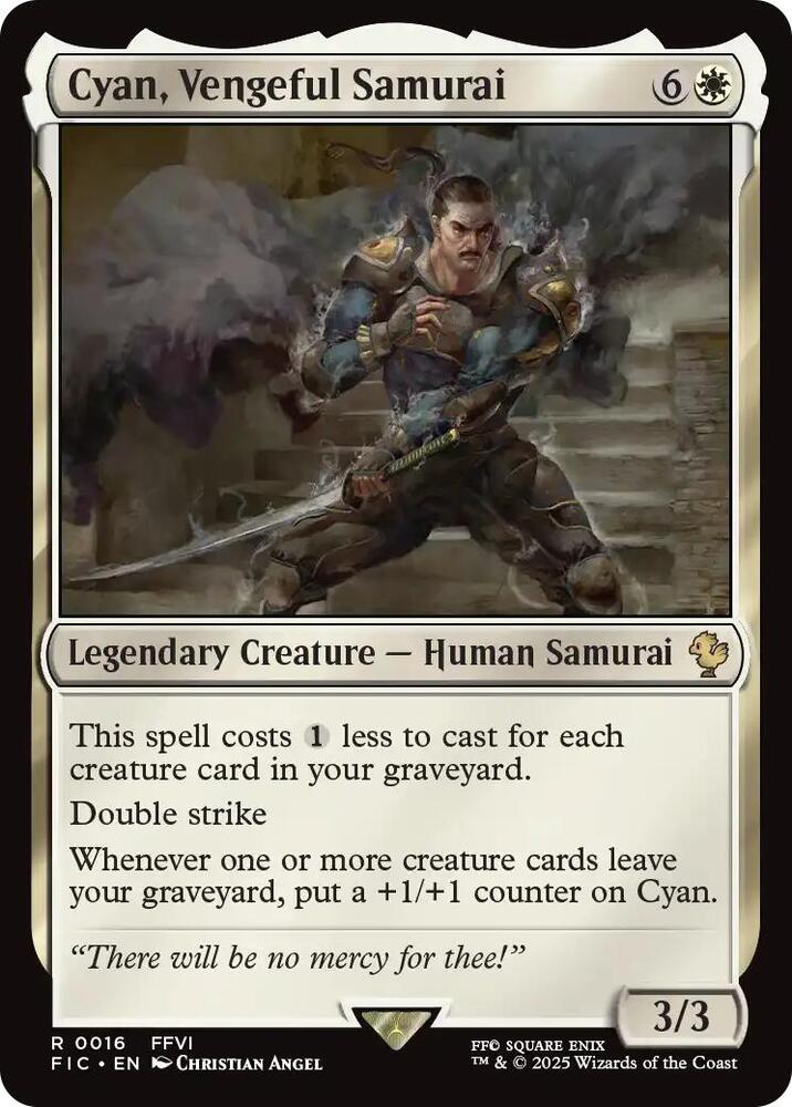 Cyan, Vengeful Samurai (Surge Foil) 16 card from Commander: FINAL FANTASY