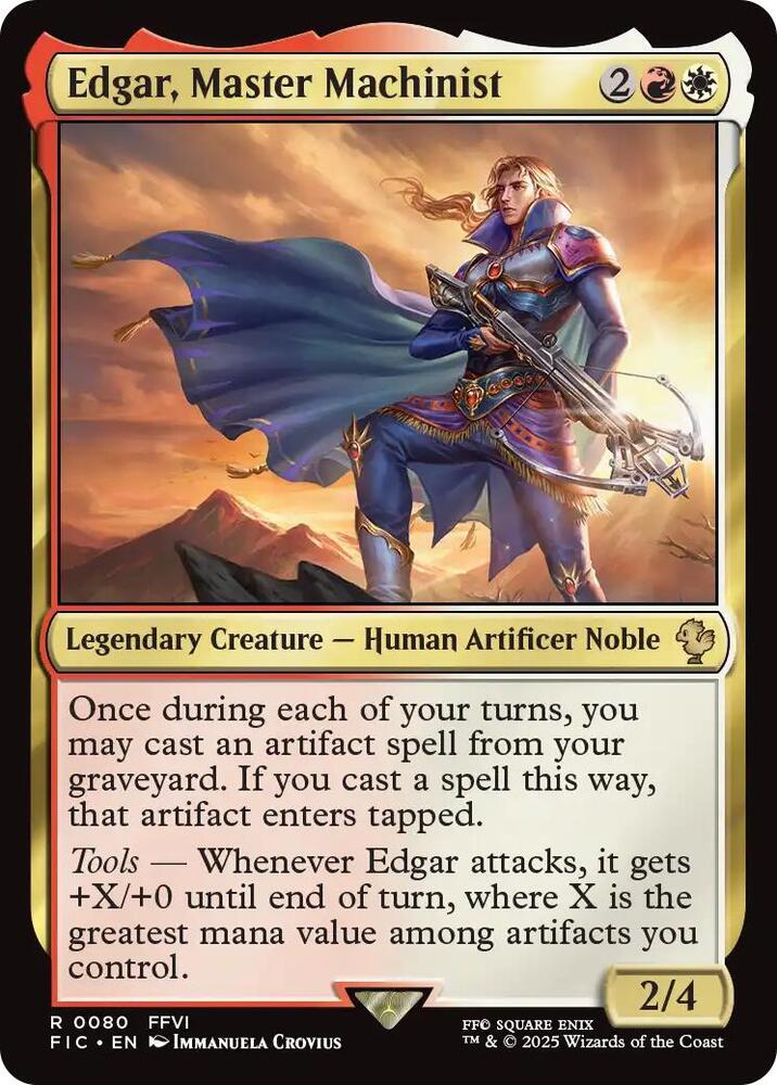 Edgar, Master Machinist (Surge Foil) 80 card from Commander: FINAL FANTASY