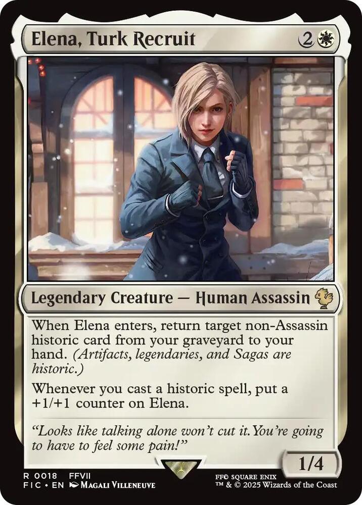 Elena, Turk Recruit (Surge Foil) 18 card from Commander: FINAL FANTASY