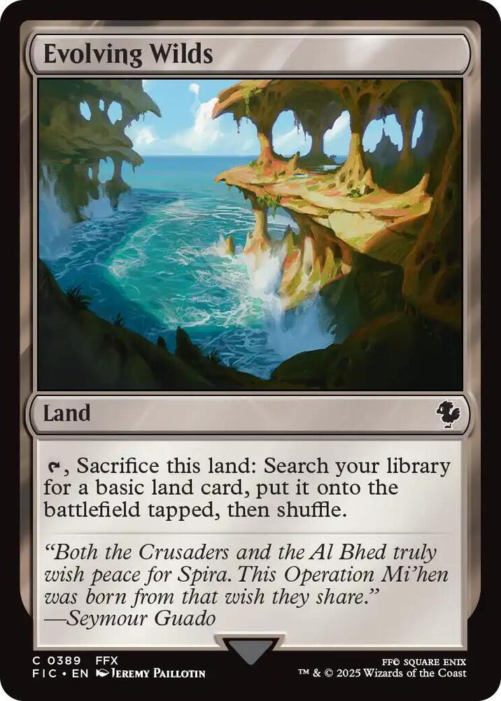 Evolving Wilds (Surge Foil) 389 card from Commander: FINAL FANTASY