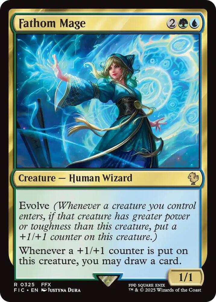 Fathom Mage (Surge Foil) 325 card from Commander: FINAL FANTASY