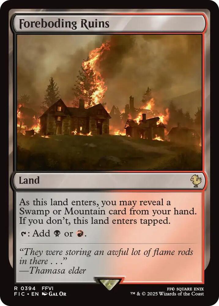 Foreboding Ruins (Surge Foil) 394 card from Commander: FINAL FANTASY