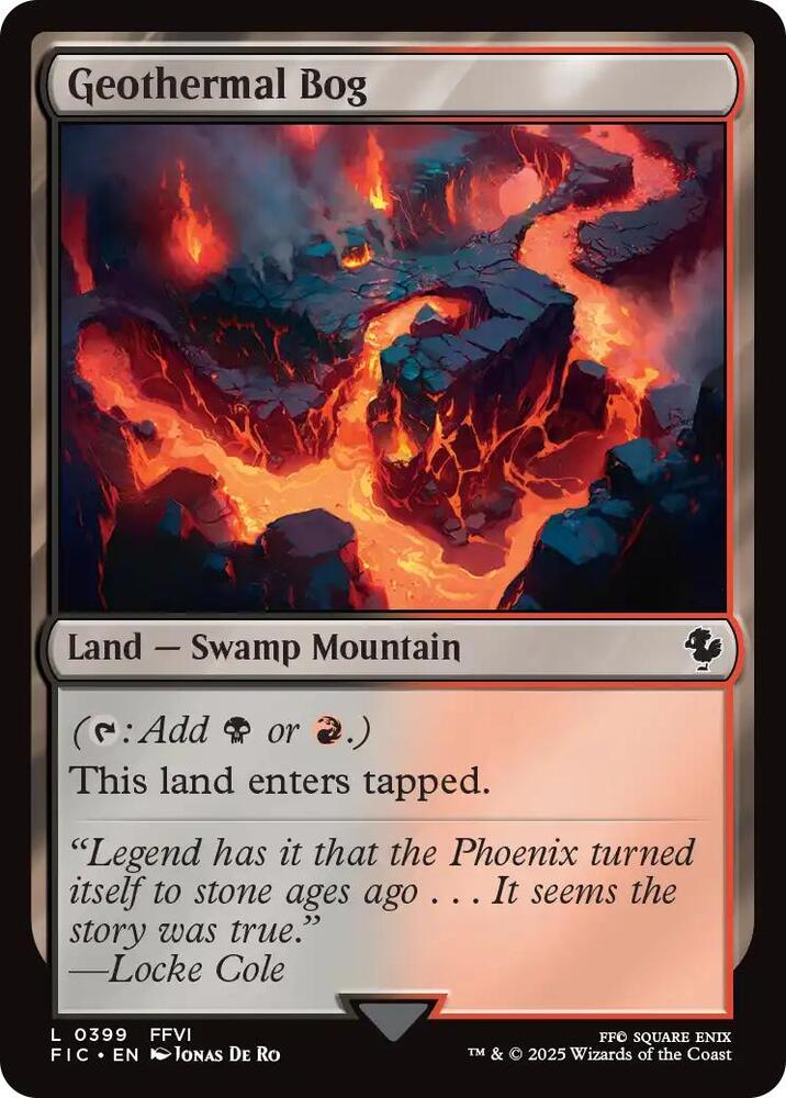 Geothermal Bog (Surge Foil) 399 card from Commander: FINAL FANTASY