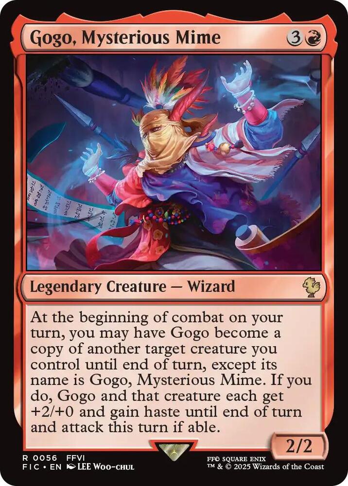 Gogo, Mysterious Mime (Surge Foil) 56 card from Commander: FINAL FANTASY