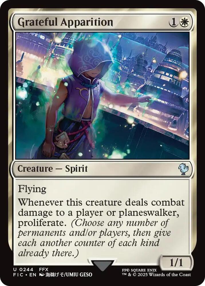 Grateful Apparition (Surge Foil) 244 card from Commander: FINAL FANTASY